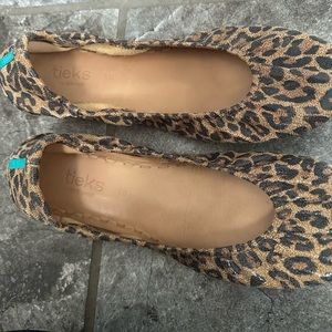 Tieks leopard print flats. Size 10
